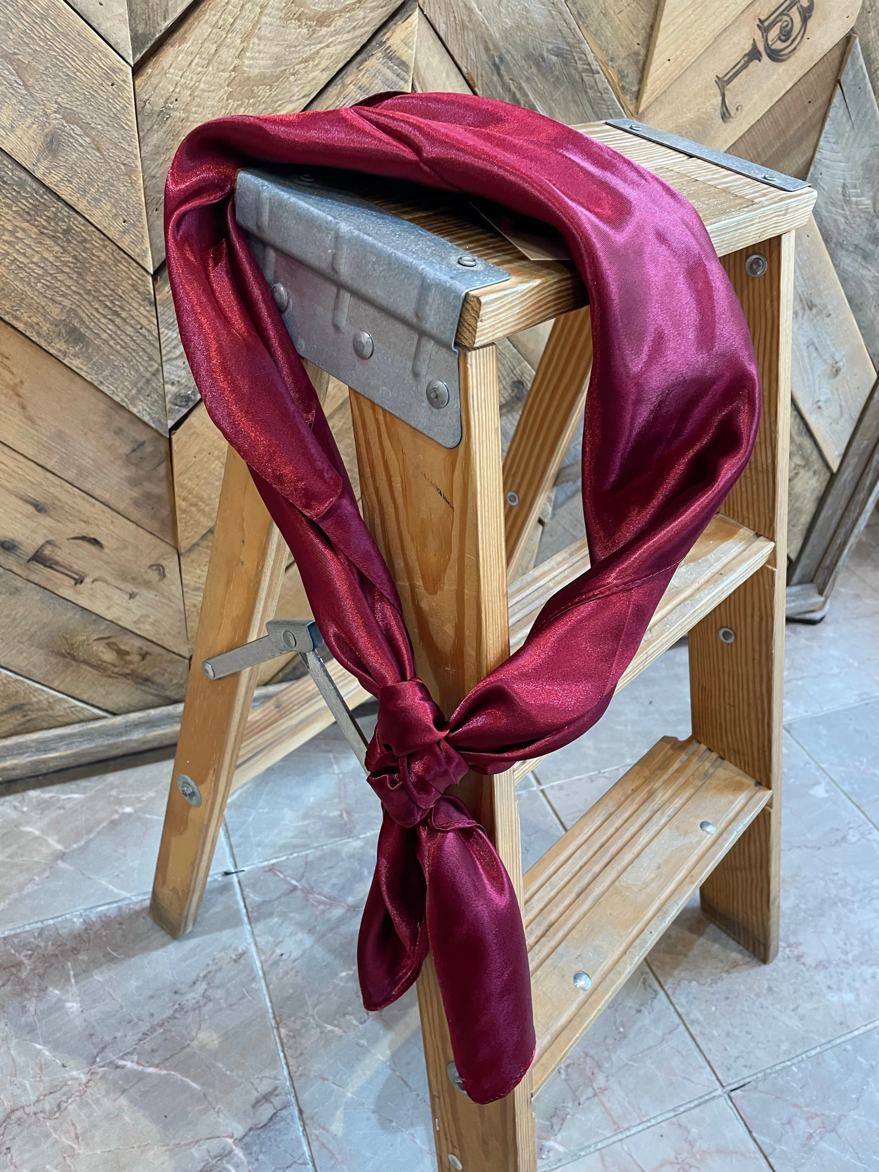 October Solid Burgundy Wild Rag