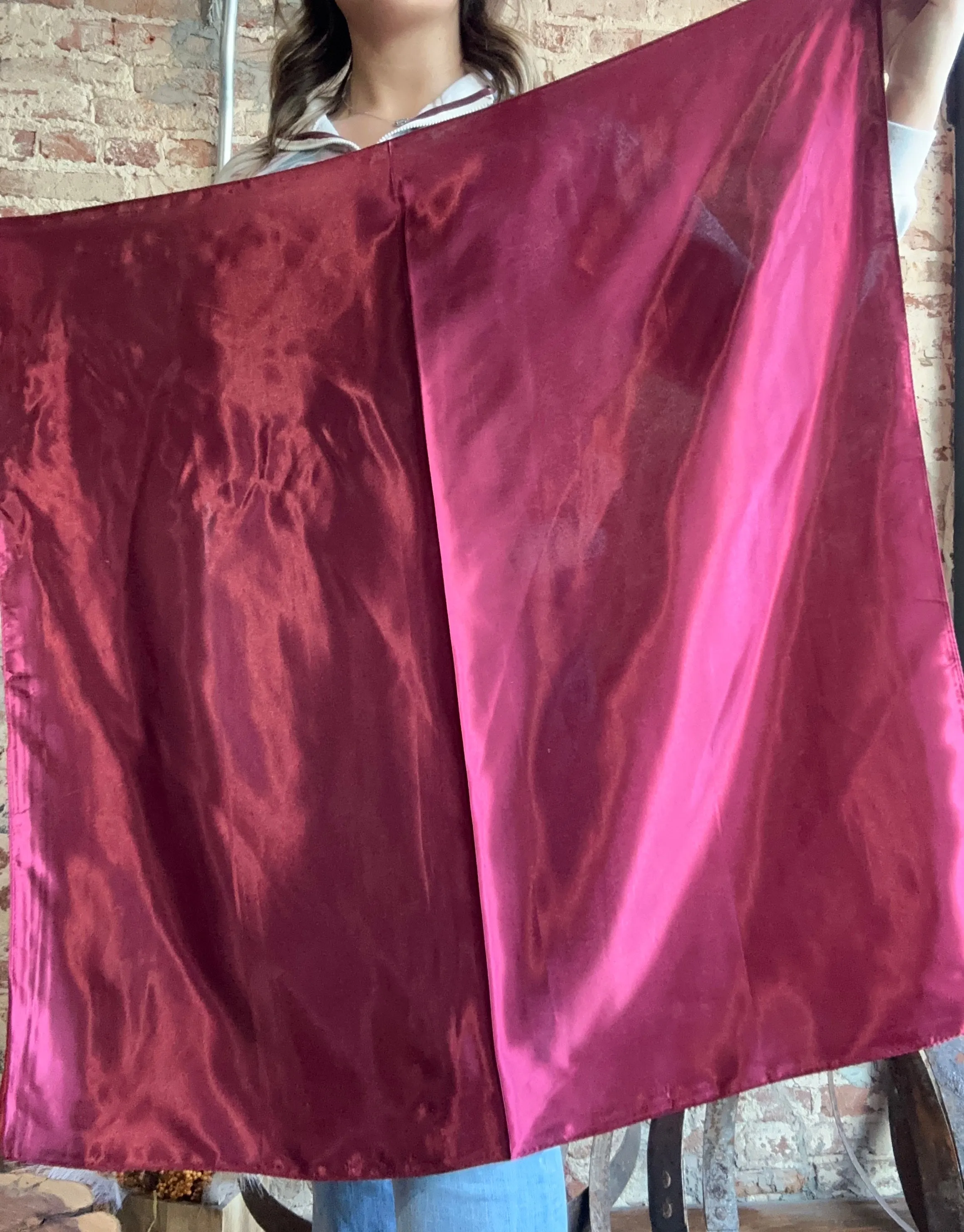 October Solid Burgundy Wild Rag