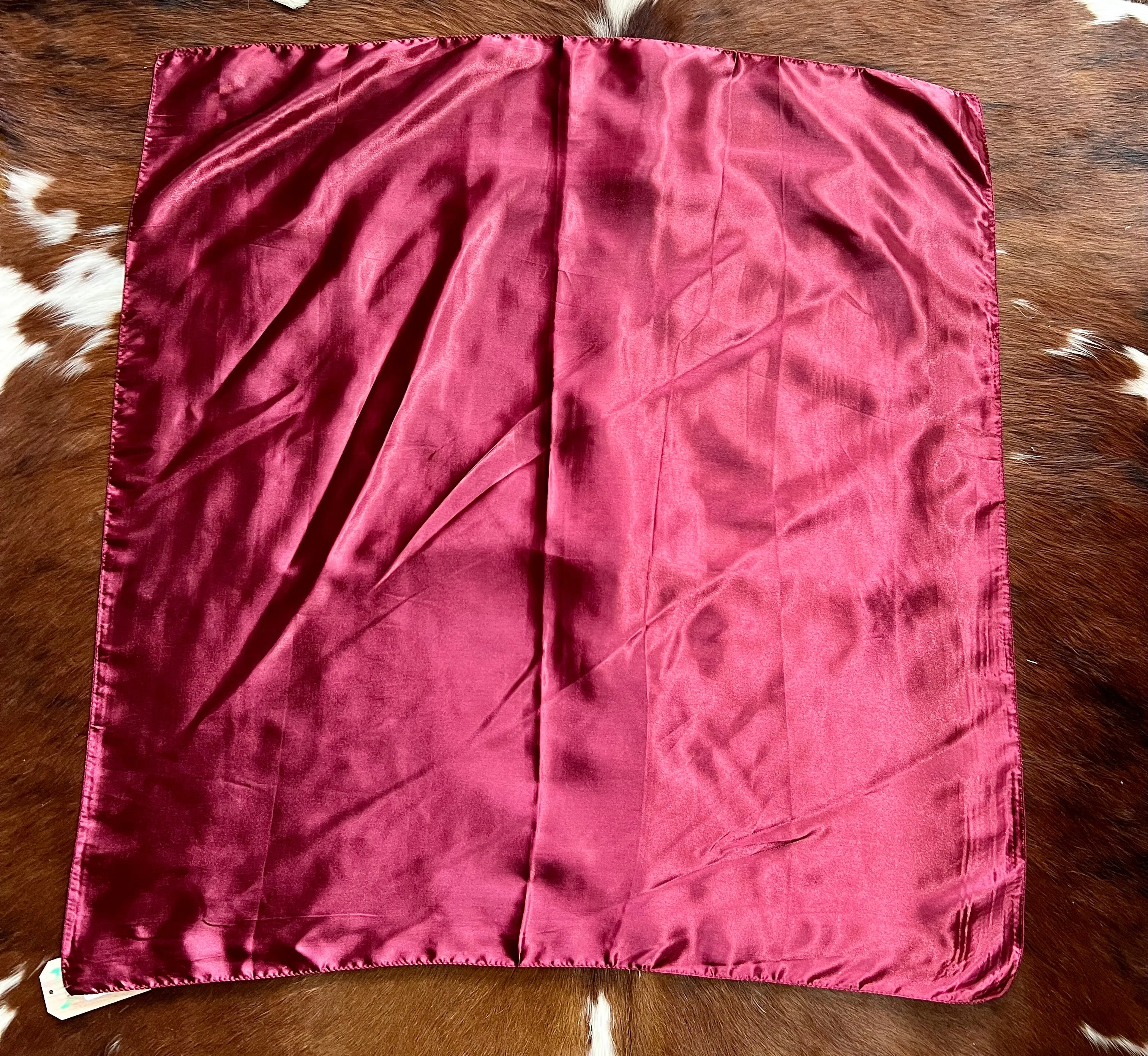 October Solid Burgundy Wild Rag