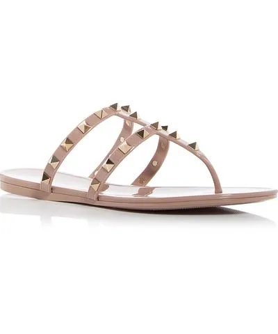 Embellished Thong Slip On Sandals by Valentino Garavani Women