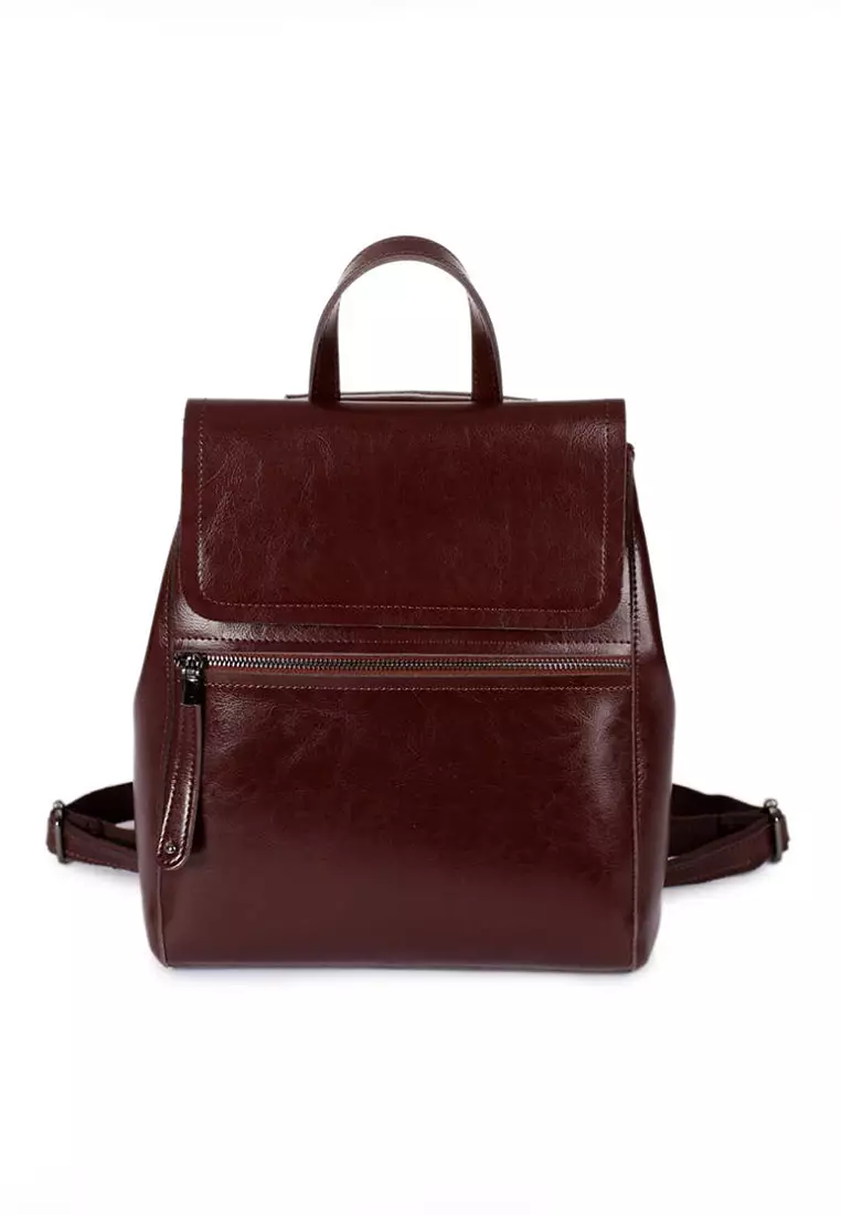 Fashion Burnished Cow Leather Backpacks by Twenty Eight Shoes VANSA