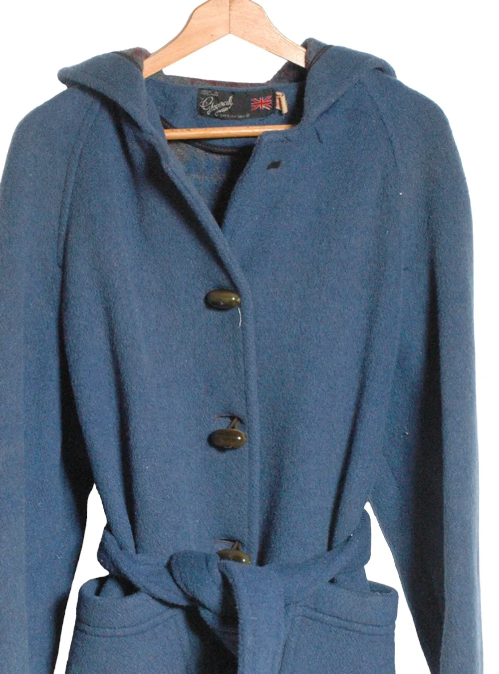 Vintage 1960s Gloverall Blue Duffle Coat Size 12