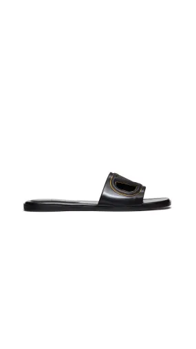 Vlogo Leather Sandals - Black Cut-out