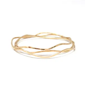 Wave Bangle Bracelets