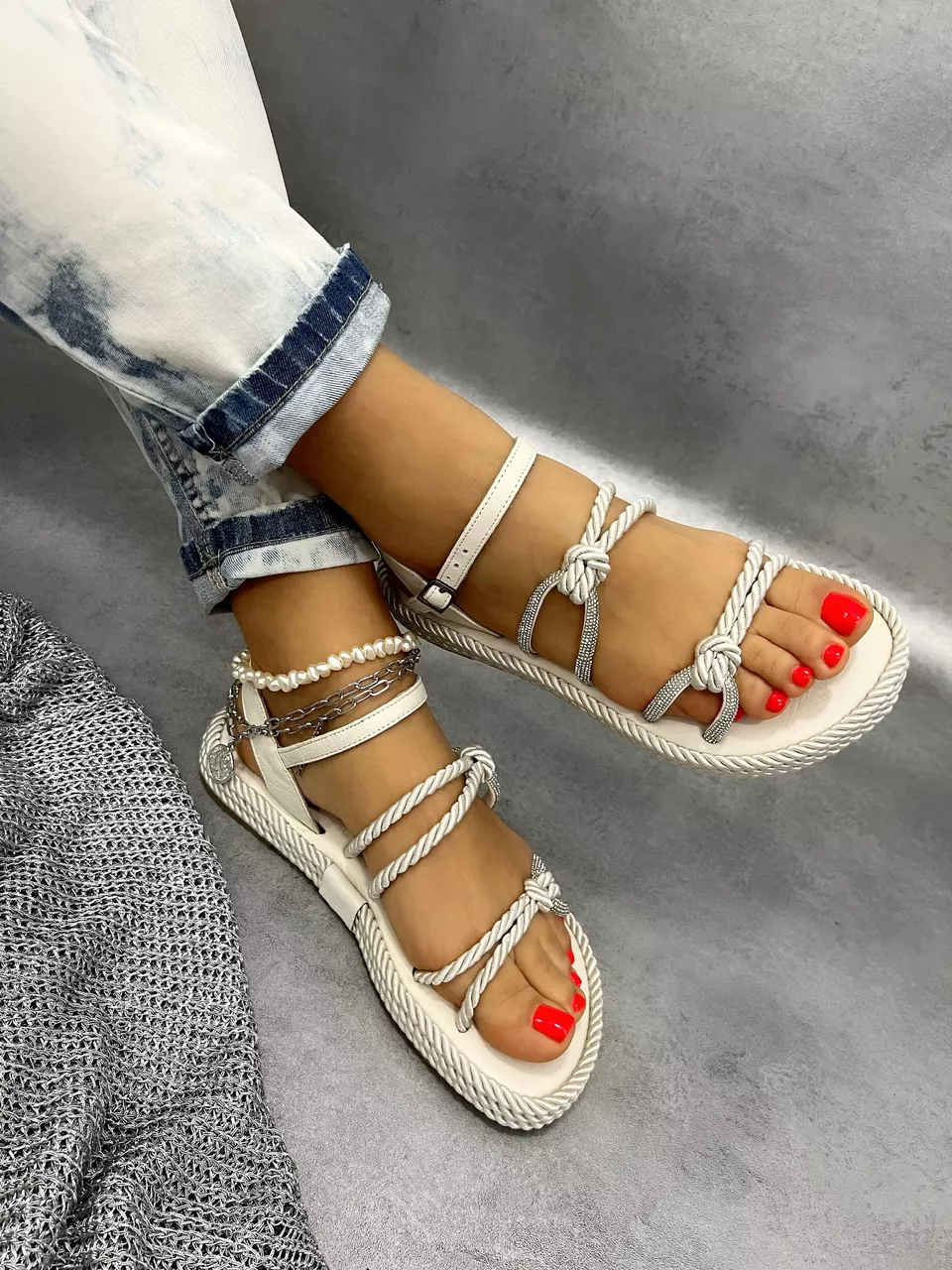 White Strappy Sandals