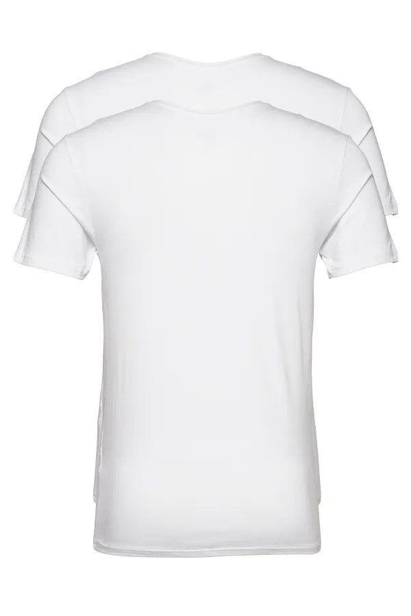 2-Pack Bamboo T-shirt V-Neck White