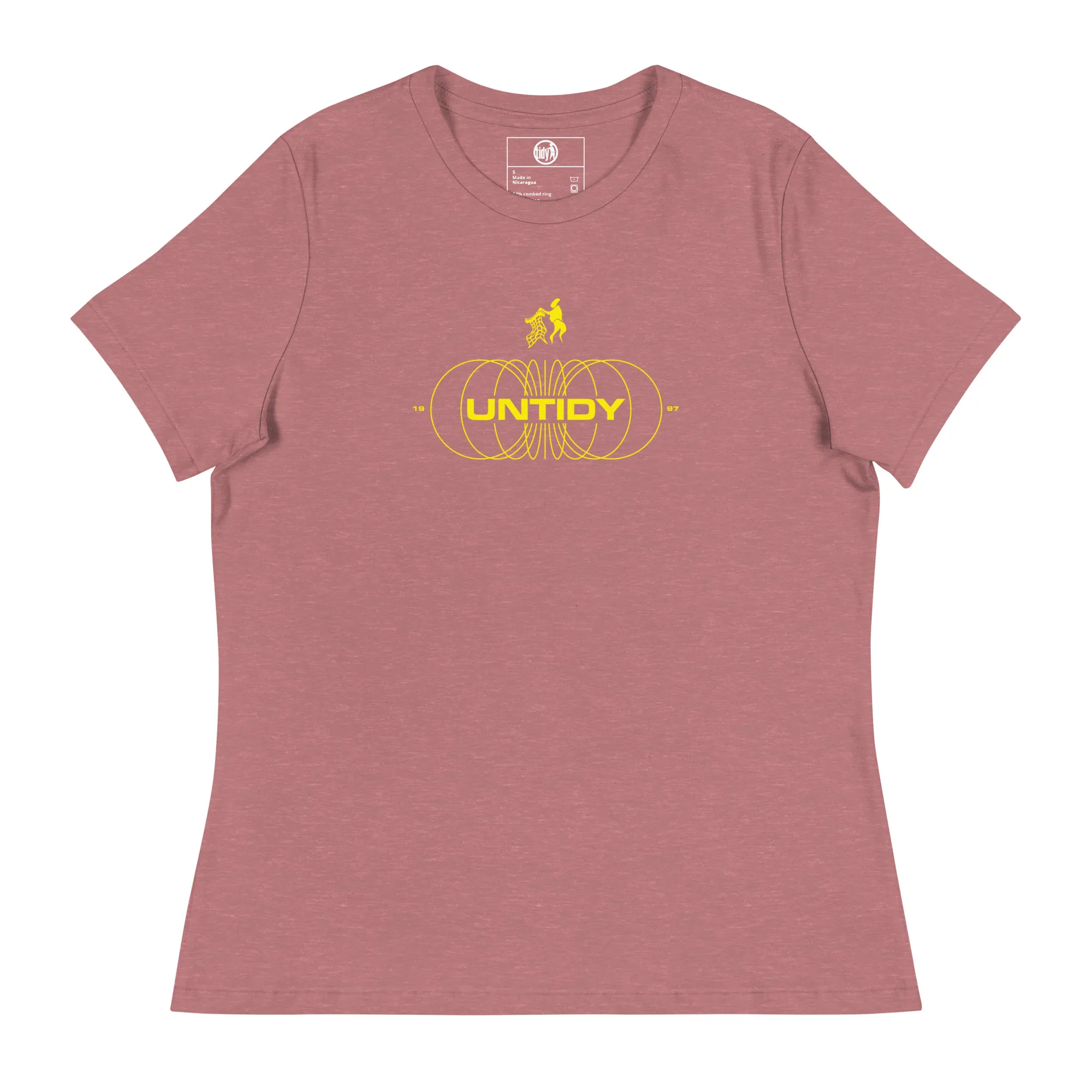 Women's Yellow Untidy Rings T-Shirt