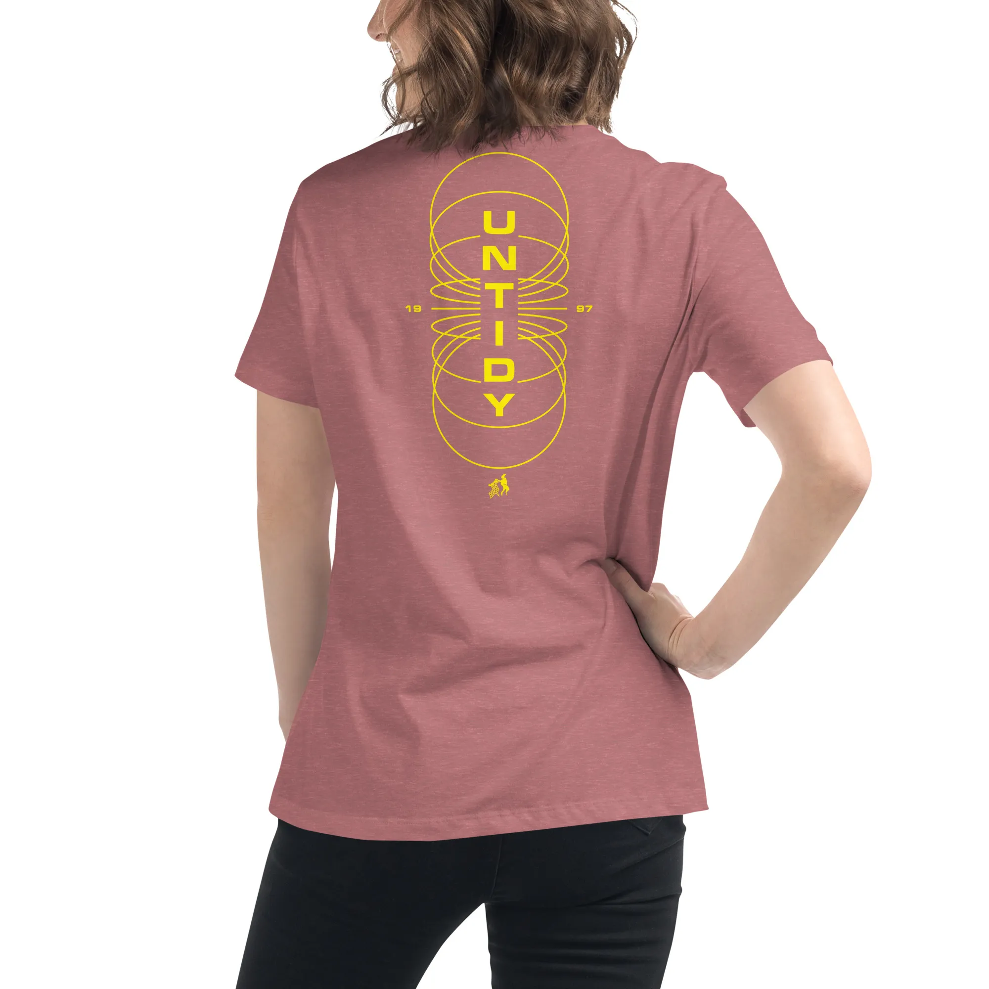 Women's Yellow Untidy Rings T-Shirt