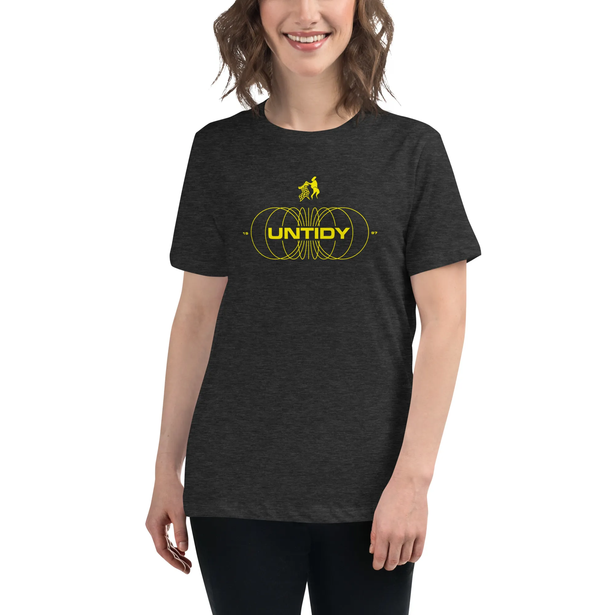 Women's Yellow Untidy Rings T-Shirt