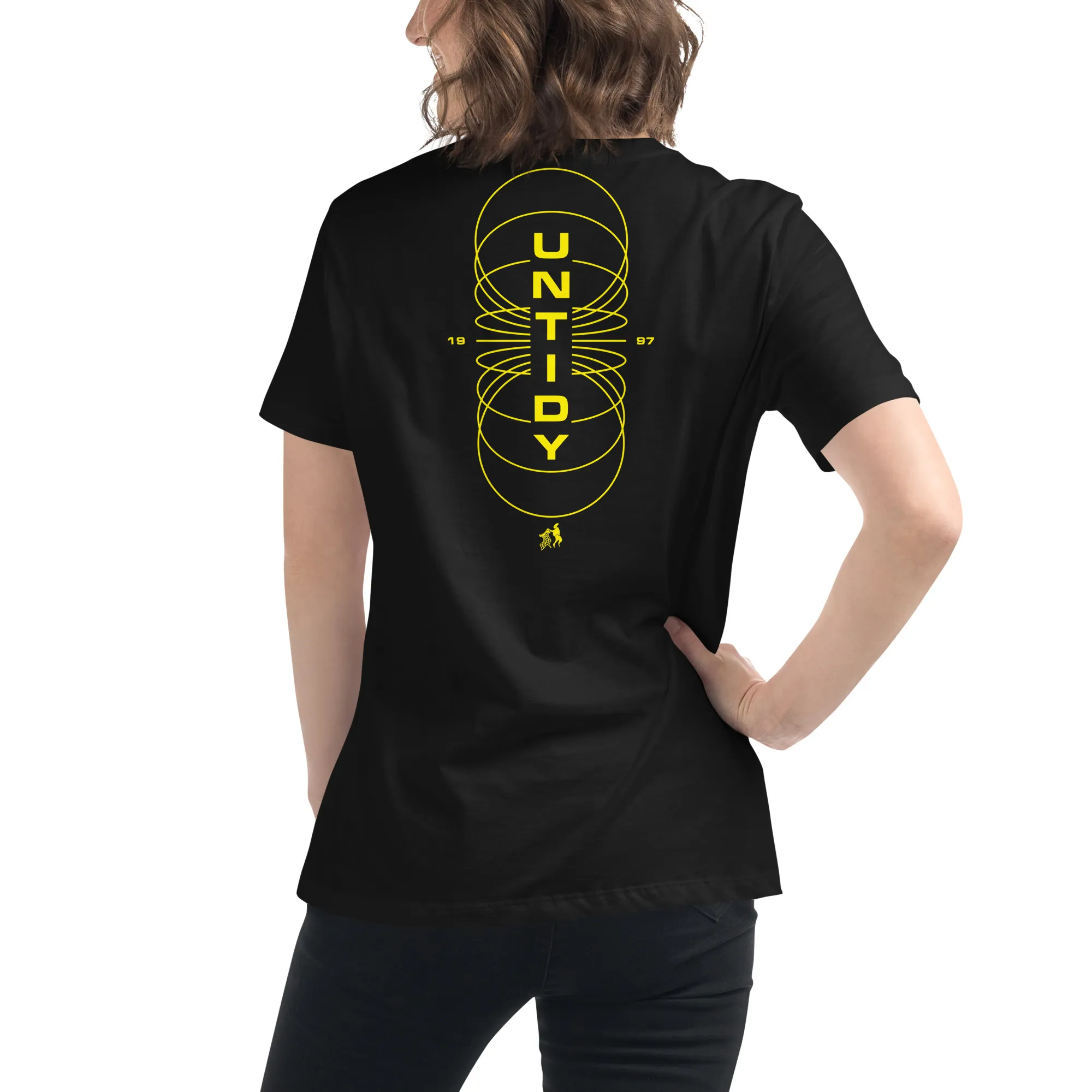 Women's Yellow Untidy Rings T-Shirt