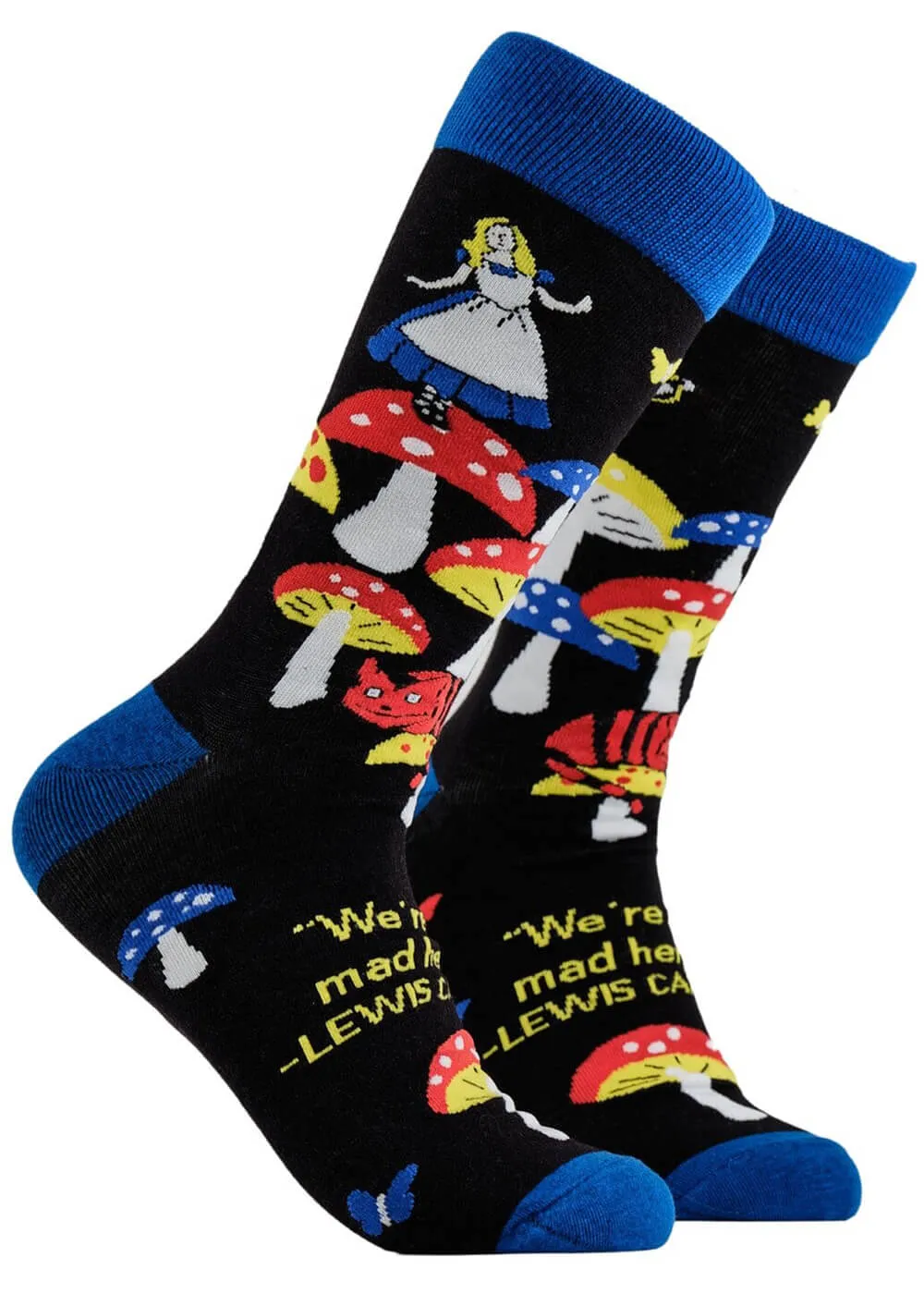 Black Wonderland Socks by Soctopus