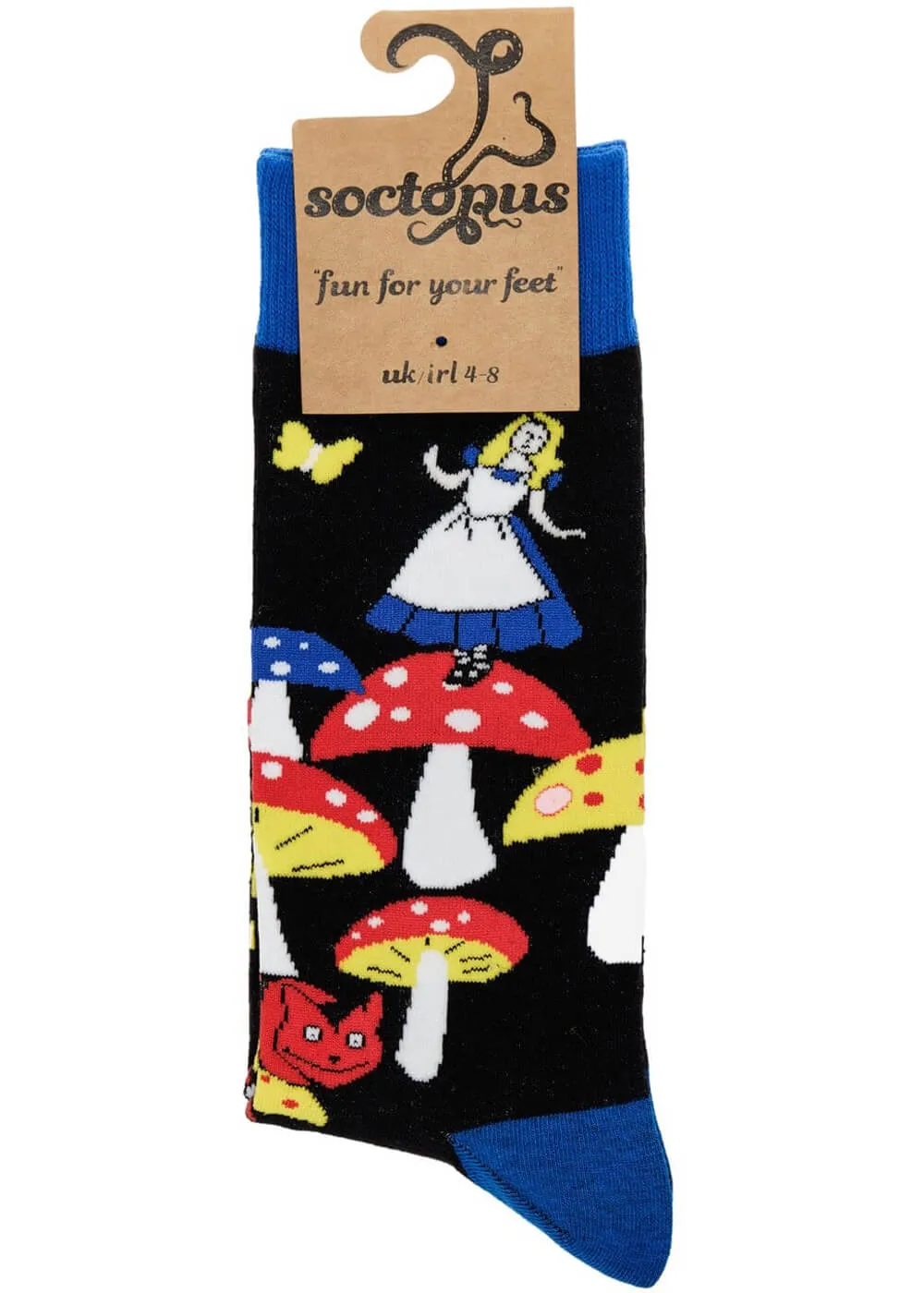 Black Wonderland Socks by Soctopus