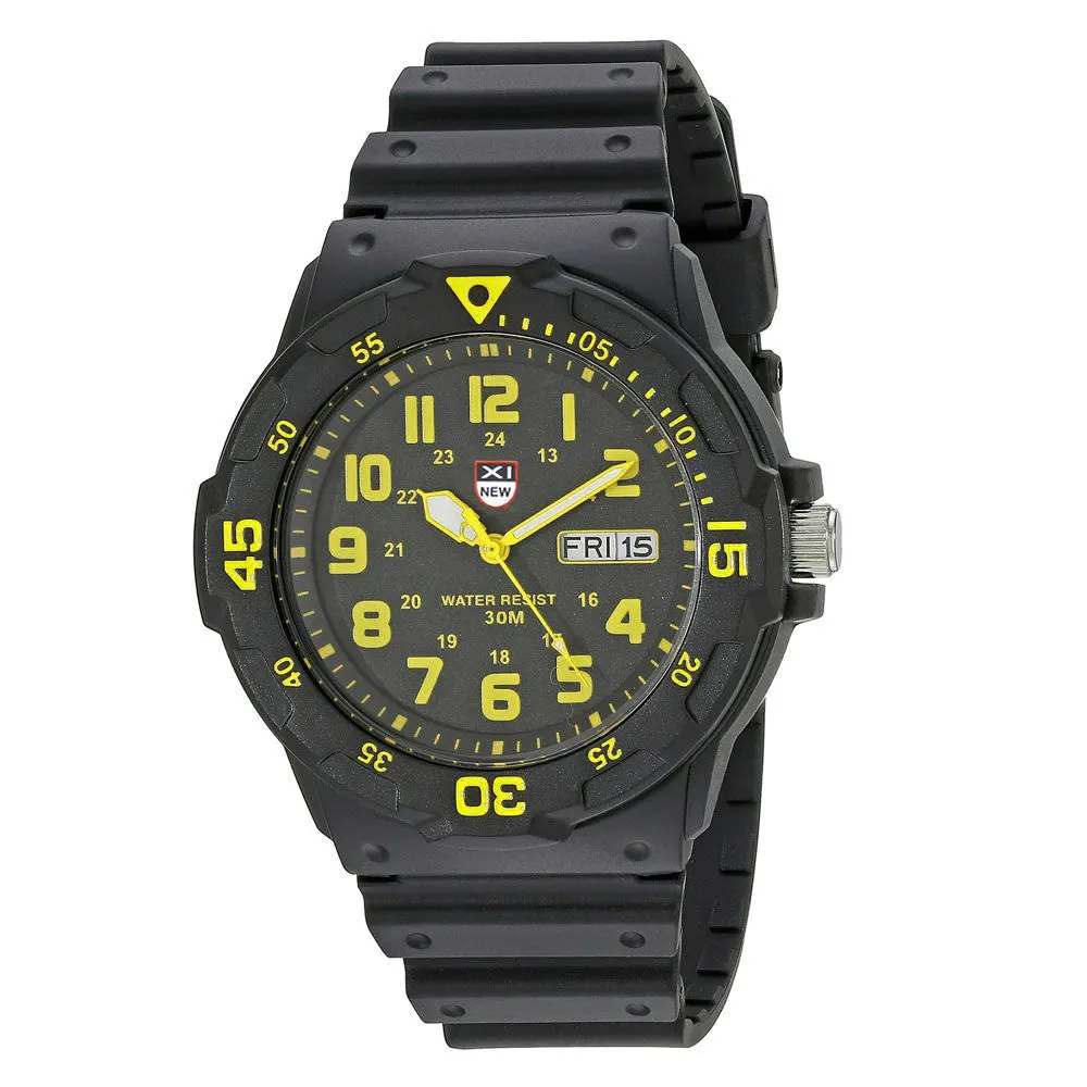 Men's Army Date Sports Resin Watch Waterproof Analog Quartz Watch