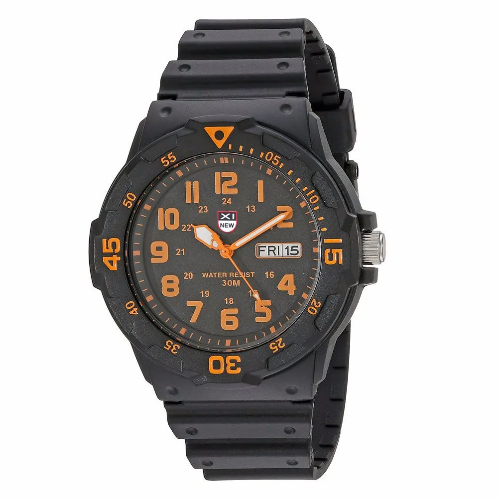 Men's Army Date Sports Resin Watch Waterproof Analog Quartz Watch