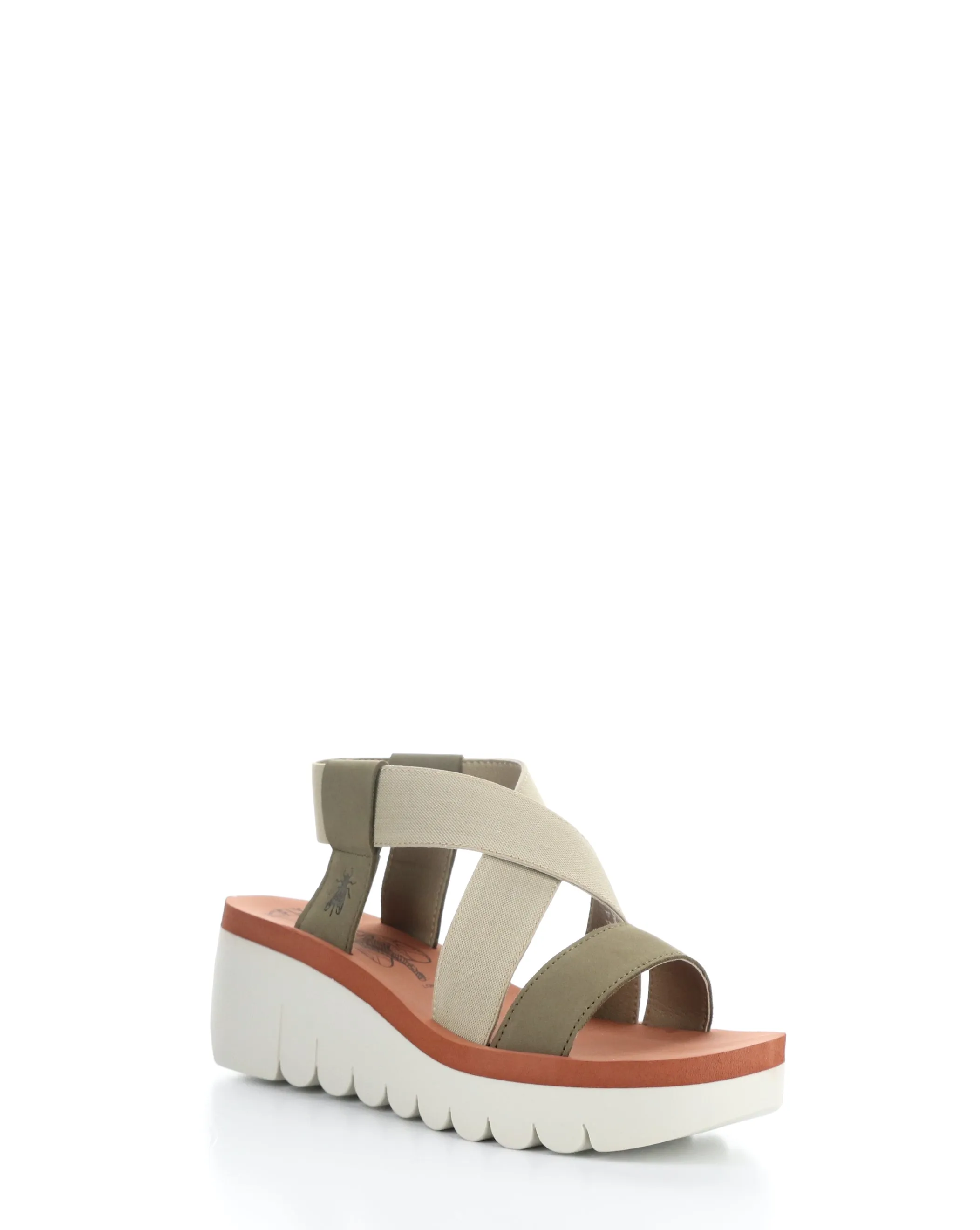 YABI922FLY 011 MILITARY BEIGE BRICK Round Toe Sandals