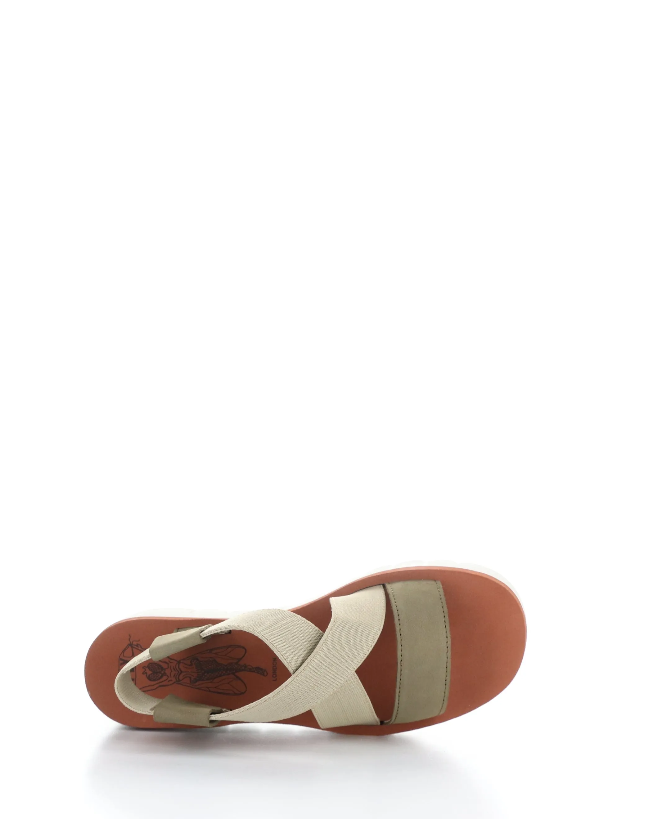 YABI922FLY 011 MILITARY BEIGE BRICK Round Toe Sandals