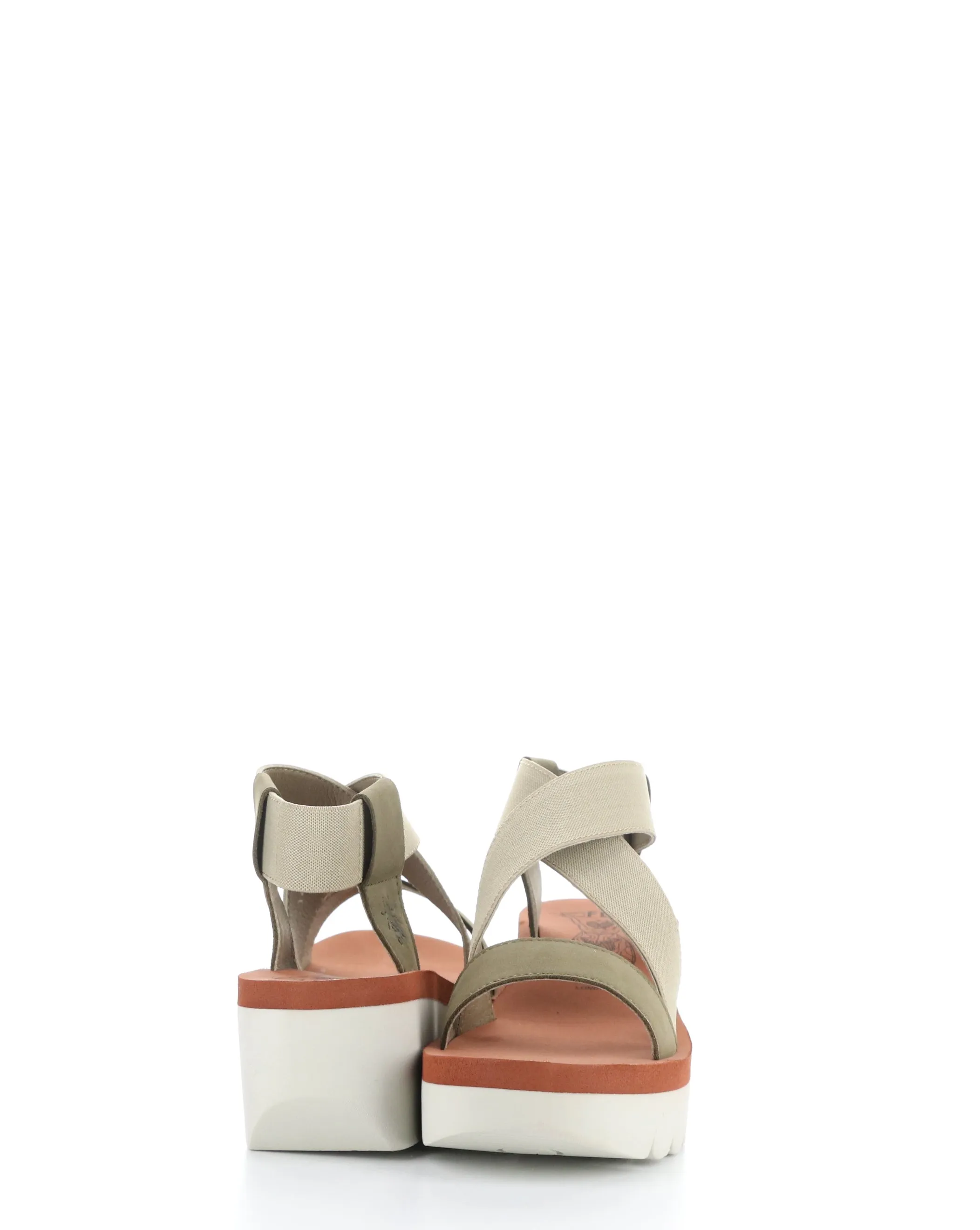 YABI922FLY 011 MILITARY BEIGE BRICK Round Toe Sandals