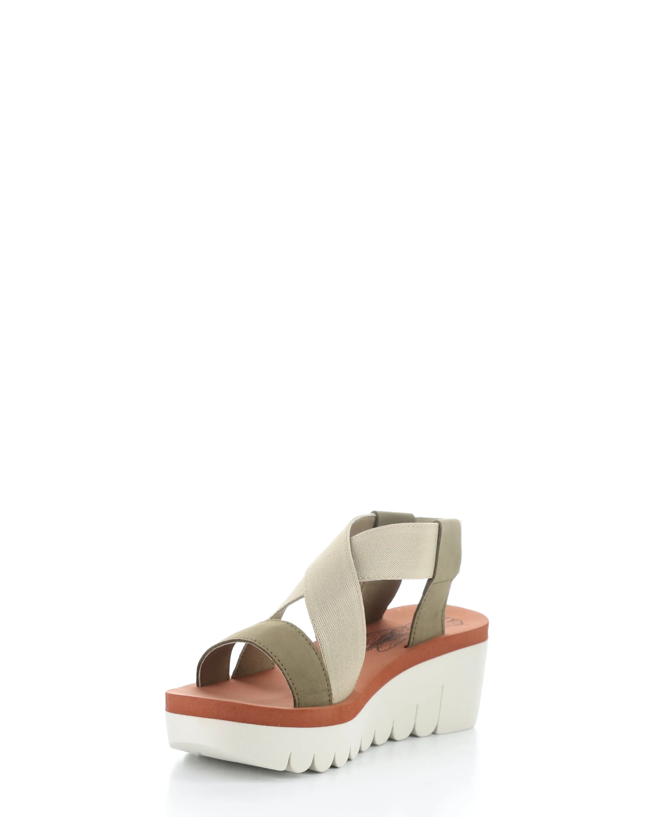 YABI922FLY 011 MILITARY BEIGE BRICK Round Toe Sandals