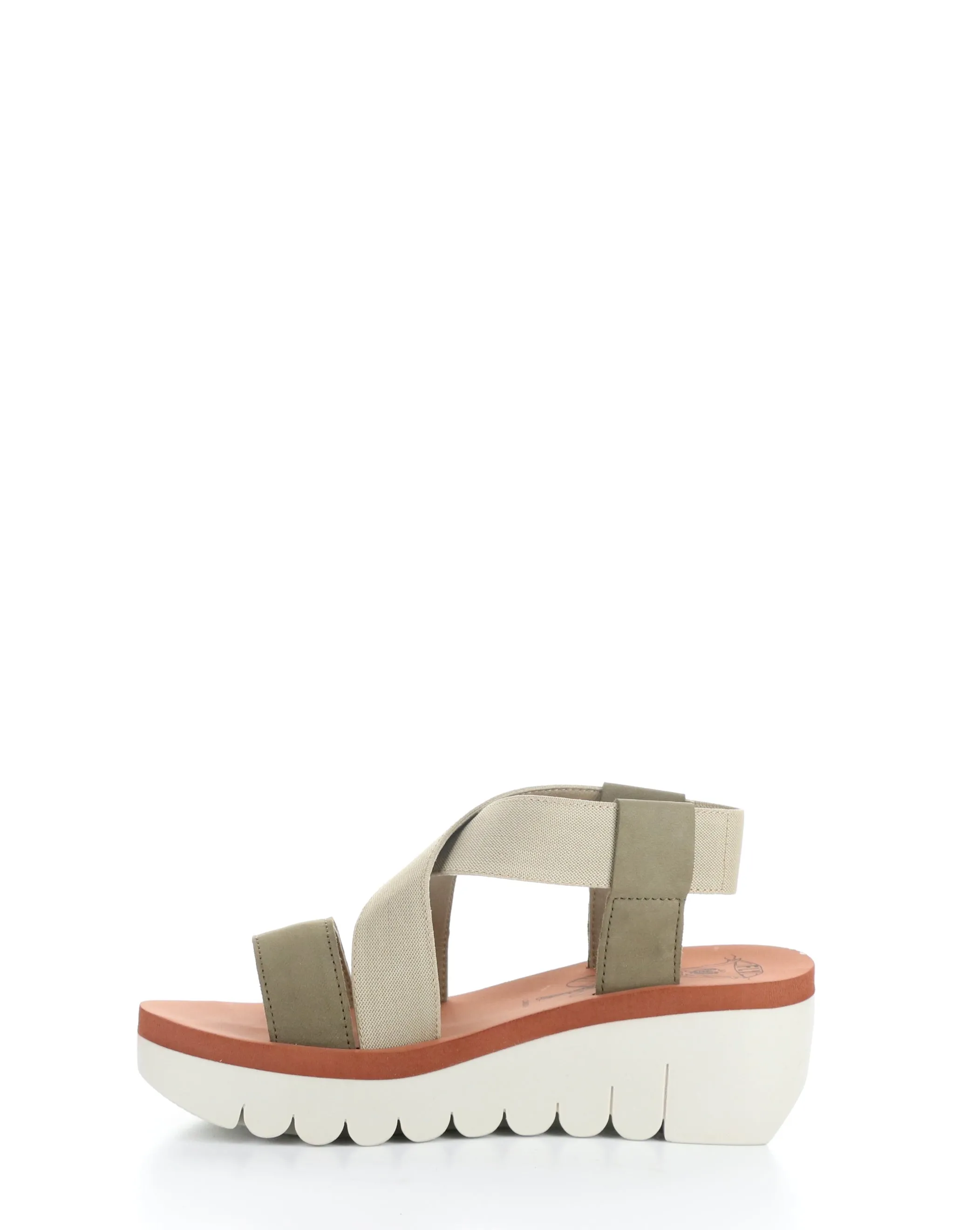 YABI922FLY 011 MILITARY BEIGE BRICK Round Toe Sandals