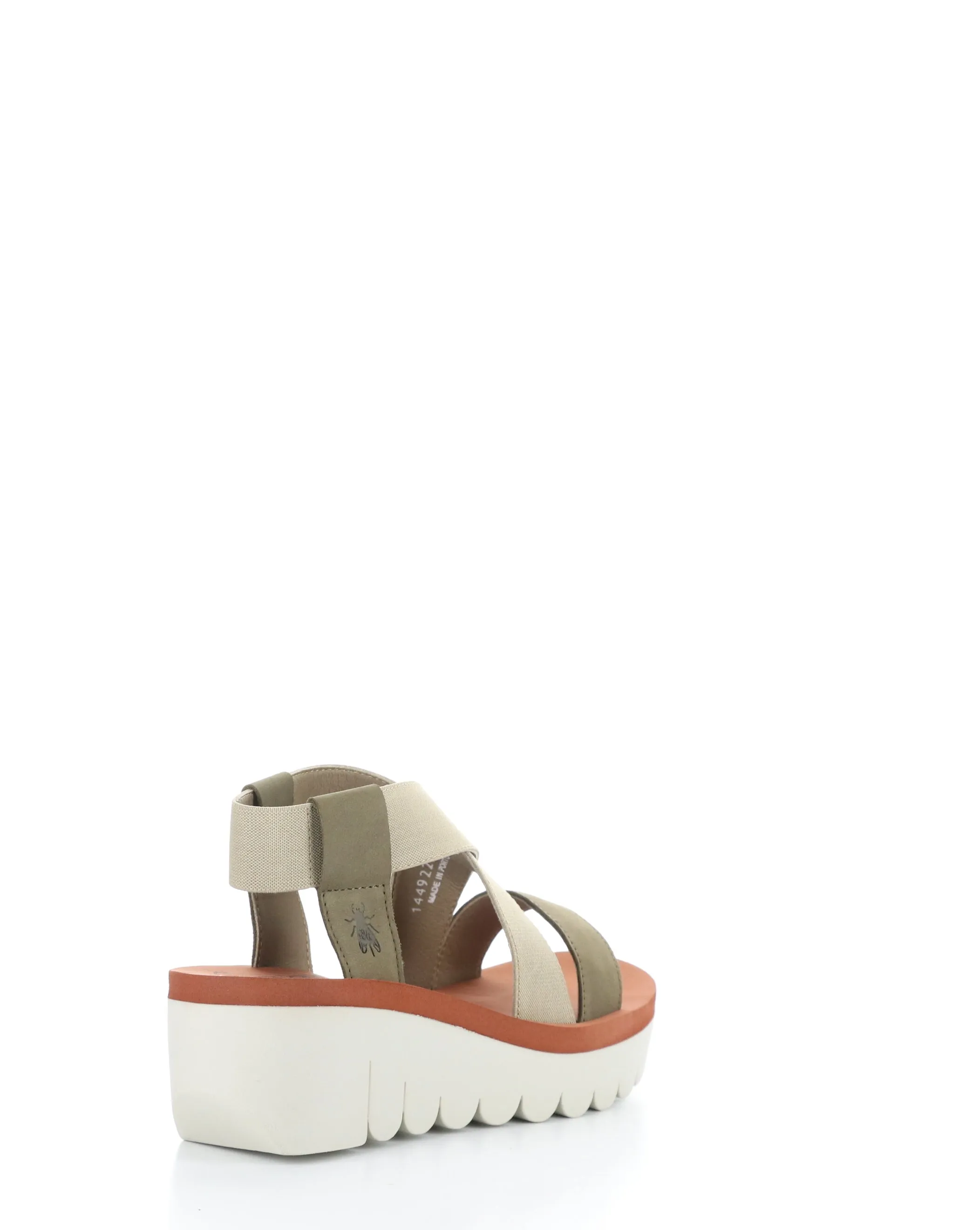 YABI922FLY 011 MILITARY BEIGE BRICK Round Toe Sandals