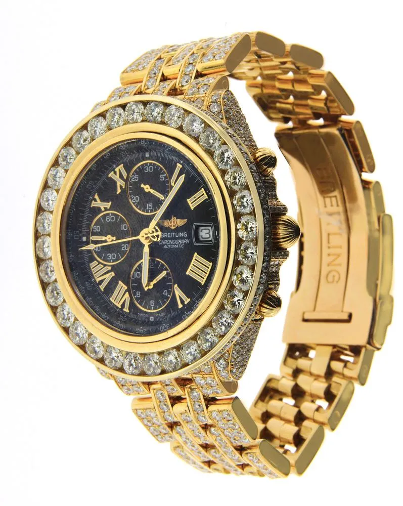 Yellow Gold Custom Breitling with White Diamonds