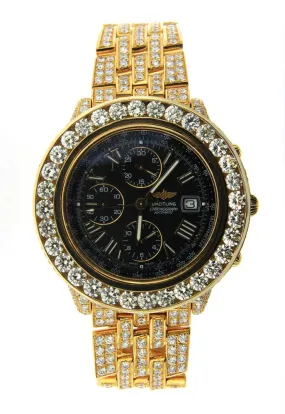 Yellow Gold Custom Breitling with White Diamonds