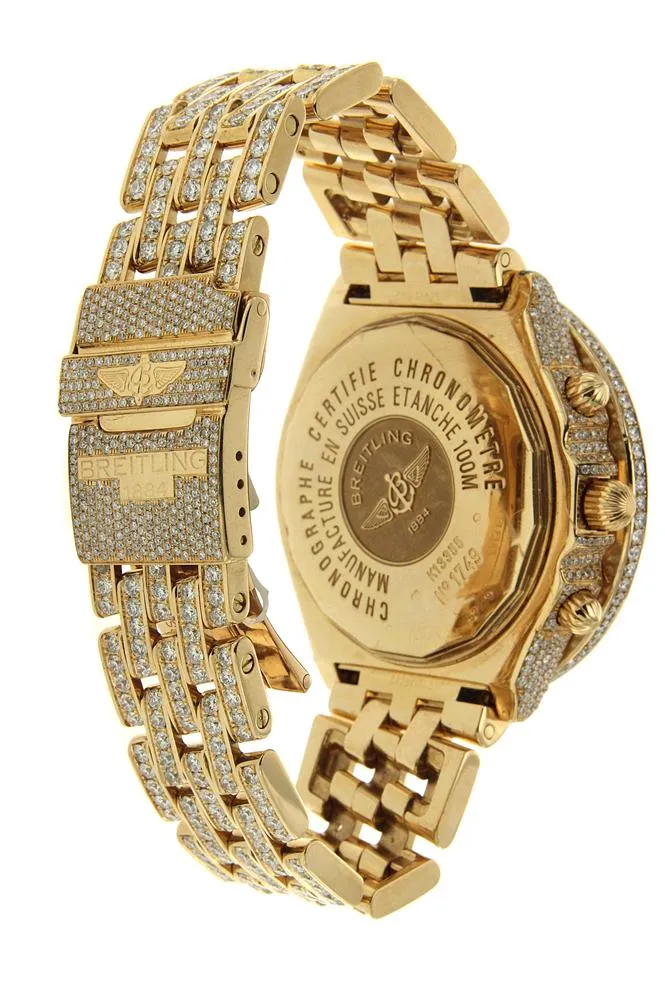 Yellow Gold Custom Breitling with White Diamonds